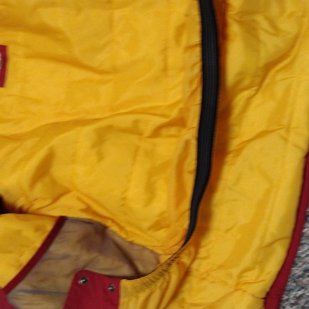 Lands End Kid's Medium 10-12 Winter Ski Coat Jacket "Grow a Longs" Red Yellow - Picture 8 of 9